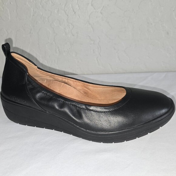 Vionic Jacey Black Leather Slip On Comfort Wedge Heel Shoe Women's Size 10 US - Picture 10 of 10